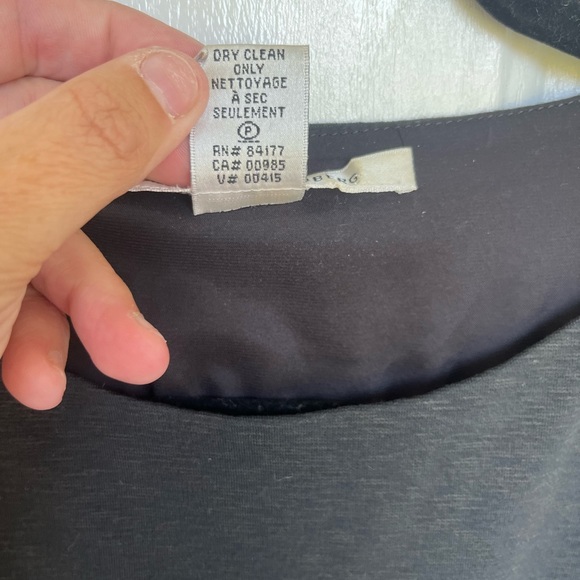 Diane Von Furstenberg dark gray cap sleeve cinched wool blend midi dress size 6 - Picture 5 of 6